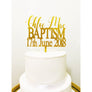 Custom Baptism Acrylic Cake Topper - Aston Blue