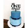 Mr One derful Cake Topper - Aston Blue