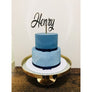 Custom Acrylic Cake Topper - Aston Blue