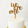 We are One Cake topper - Aston Blue