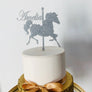 Carousel Horse Cake Topper - Aston Blue