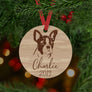 Frenchie Dog Ornament - Aston Blue
