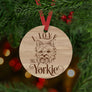 Yorkie Dog Ornament - Aston Blue