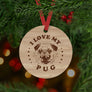 Pug Dog Ornament - Aston Blue