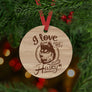 Husky Dog Ornament - Aston Blue
