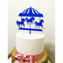 Carousel Horse Cake Topper - Aston Blue