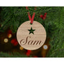 Personalised Christmas Bauble - Aston Blue