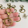 Brass Lobster Clips - Aston Blue