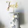 Custom Acrylic Cake Topper - Aston Blue