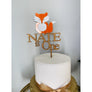 Fox Acrylic Cake Topper - Aston Blue