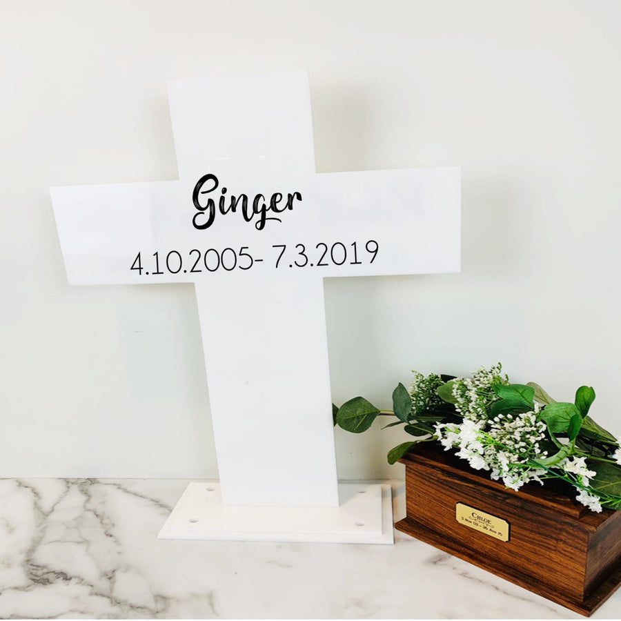 Pet Memorial Acrylic Cross