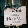 Personalised Wedding welcome Sign - Aston Blue