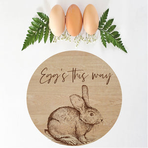 Egg's This Way Sign - Aston Blue