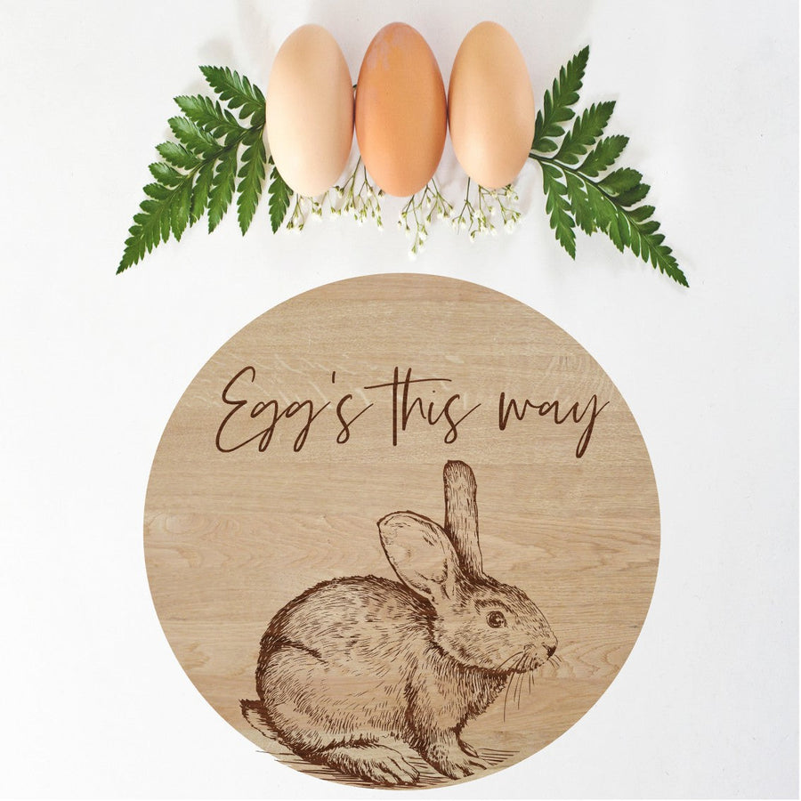 Egg's This Way Sign - Aston Blue