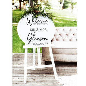 Personalised Wedding welcome Sign - Aston Blue