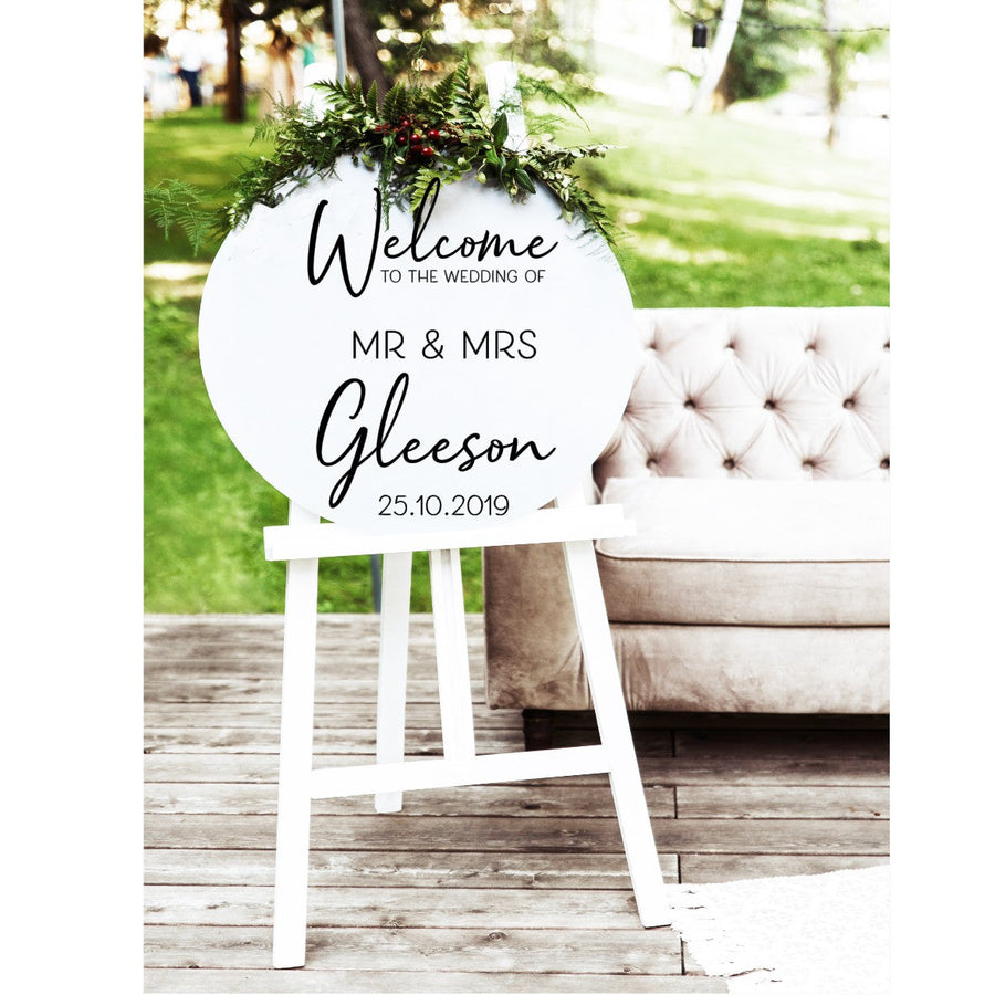 Personalised Wedding welcome Sign - Aston Blue