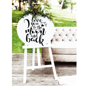 I Love You To The Moon and Back Sign - Aston Blue
