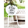 I Love You More Wedding Sign - Aston Blue