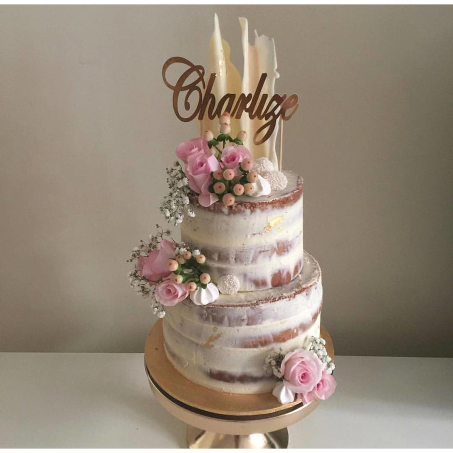 Custom Acrylic Cake Topper - Aston Blue