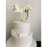 Sixty Acrylic Cake Topper - Aston Blue