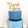 Seven Acrylic Cake Topper - Aston Blue