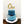 One Cake topper - Aston Blue