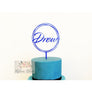 Personalised Cake topper - Aston Blue