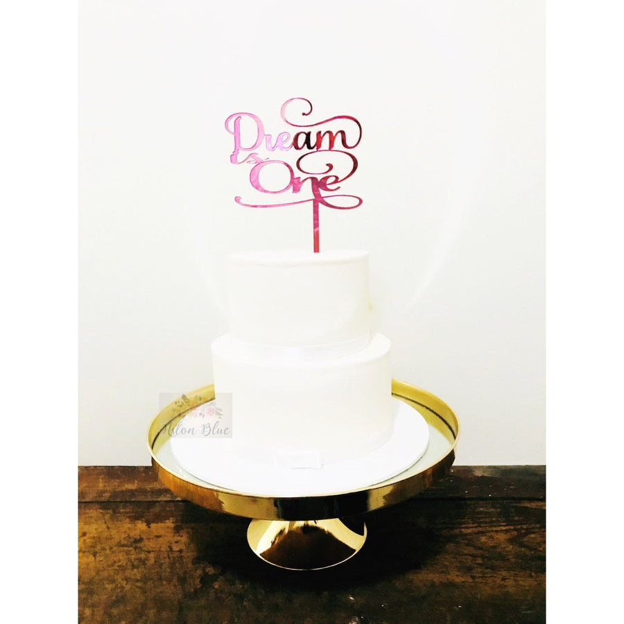 Personalised One Cake topper - Aston Blue