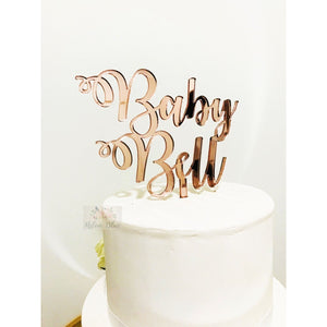 Baby Name Cake Topper - Aston Blue