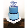 Thirty Acrylic Cake Topper - Aston Blue
