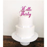 Hello Thirty Acrylic Cake Topper - Aston Blue