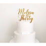 Thirty Acrylic Cake Topper - Aston Blue