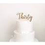 Thirty Acrylic Cake Topper - Aston Blue