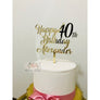 Forty Acrylic Cake Topper - Aston Blue