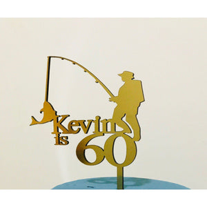 Fishing Cake Topper - Aston Blue
