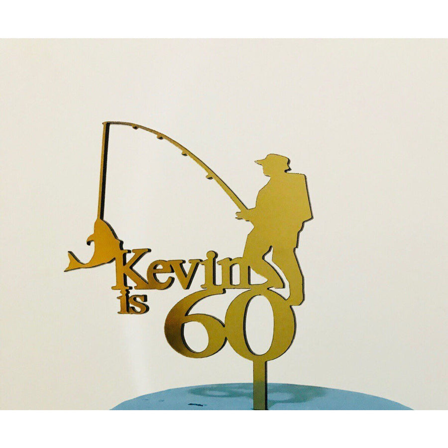 Fishing Cake Topper - Aston Blue