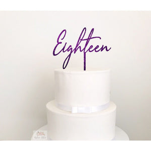 Eighteen Cake Topper - Aston Blue