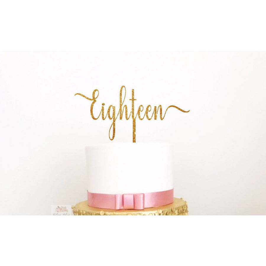 Eighteen Cake Topper - Aston Blue