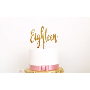 Eighteen Cake Topper - Aston Blue