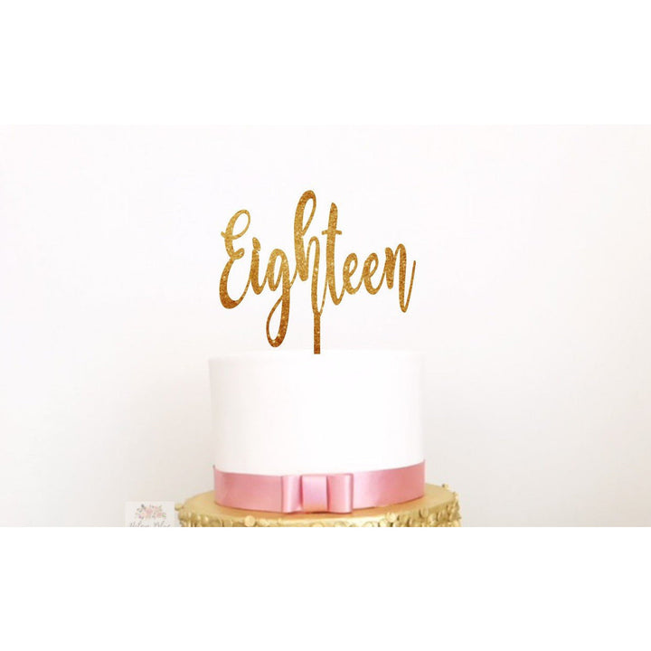 Eighteen Cake Topper - Aston Blue