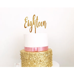 Eighteen Cake Topper - Aston Blue