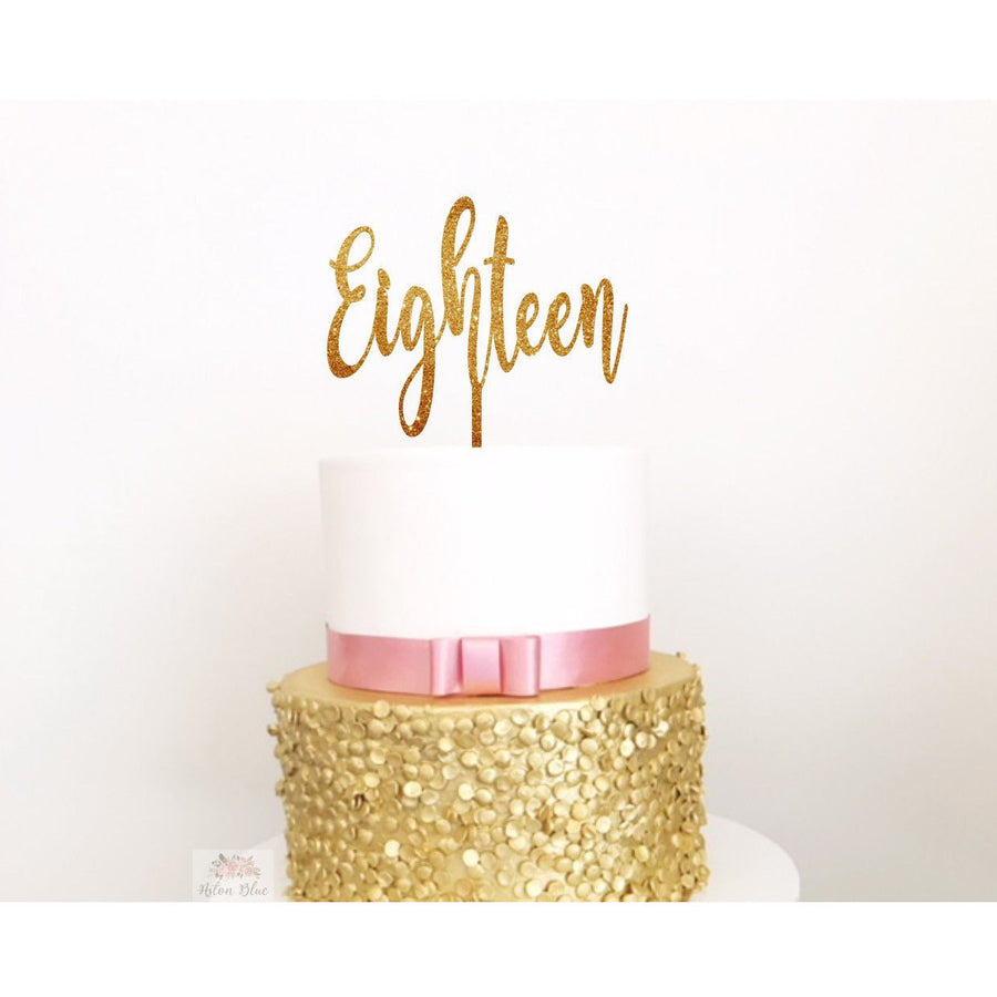 Eighteen Cake Topper - Aston Blue