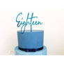 Eighteen Cake Topper - Aston Blue