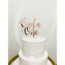Personalised One Cake topper - Aston Blue