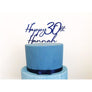 Thirty Acrylic Cake Topper - Aston Blue
