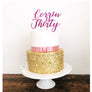 Thirty Acrylic Cake Topper - Aston Blue