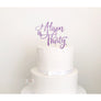 Thirty Acrylic Cake Topper - Aston Blue