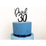 Personalised Thirty Acrylic Cake Topper - Aston Blue