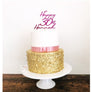 Thirty Acrylic Cake Topper - Aston Blue