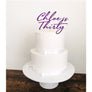 Thirty Acrylic Cake Topper - Aston Blue